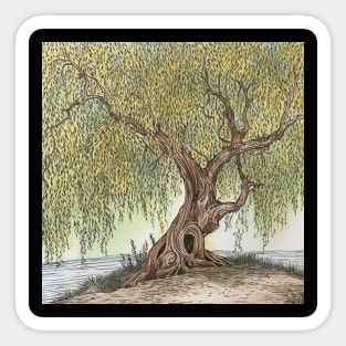 Weeping willow tree Sticker